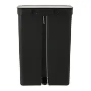 LIXEIRA DUPLA COM PEDAL 30 L TRIUM - PRETO/CINZA - Foto 5