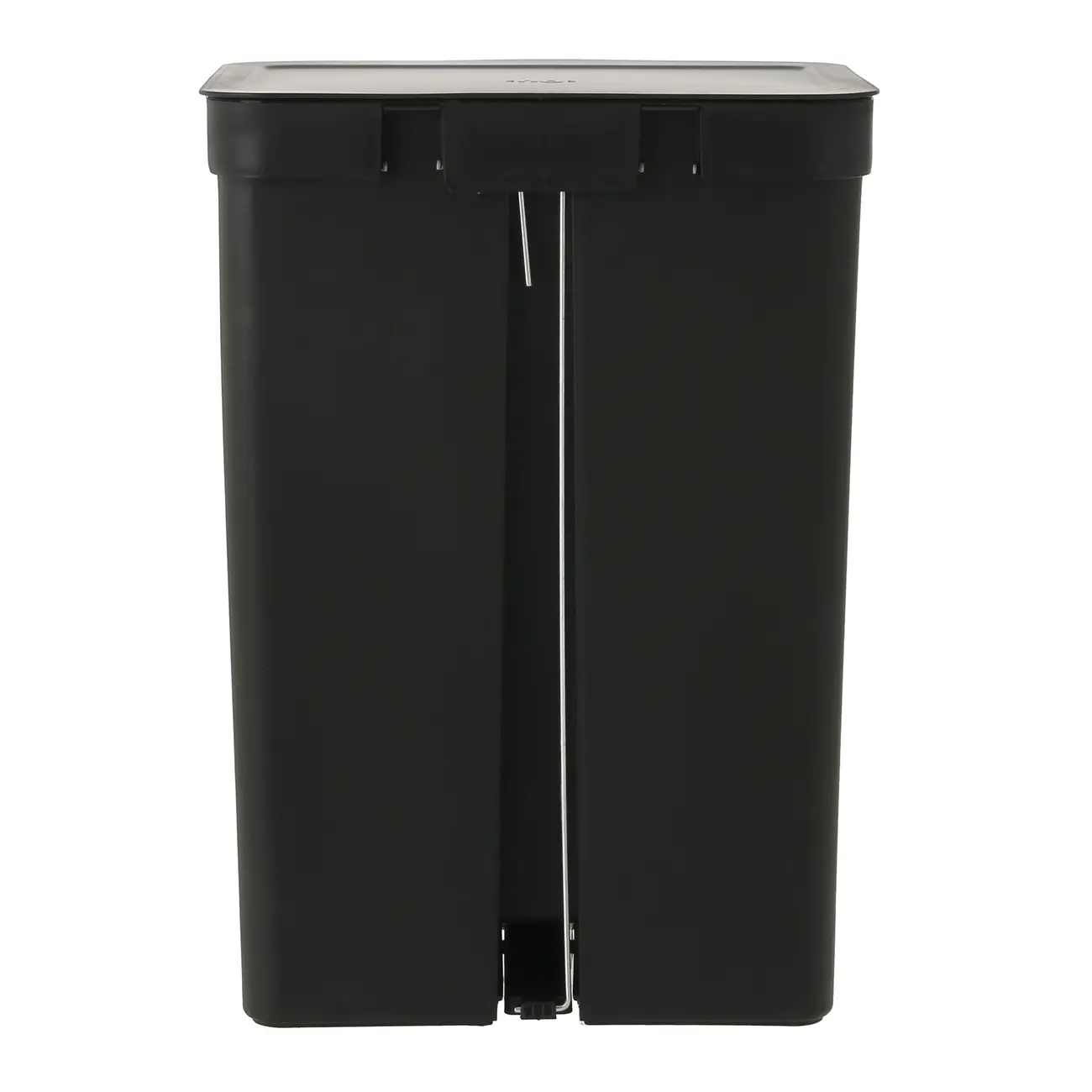 LIXEIRA DUPLA COM PEDAL 30 L TRIUM - PRETO/CINZA - Foto 5