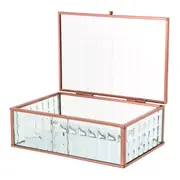 CAIXA 6 CM X 18 CM X 12 CM MINIMALIST - INCOLOR/COBRE - Foto 3