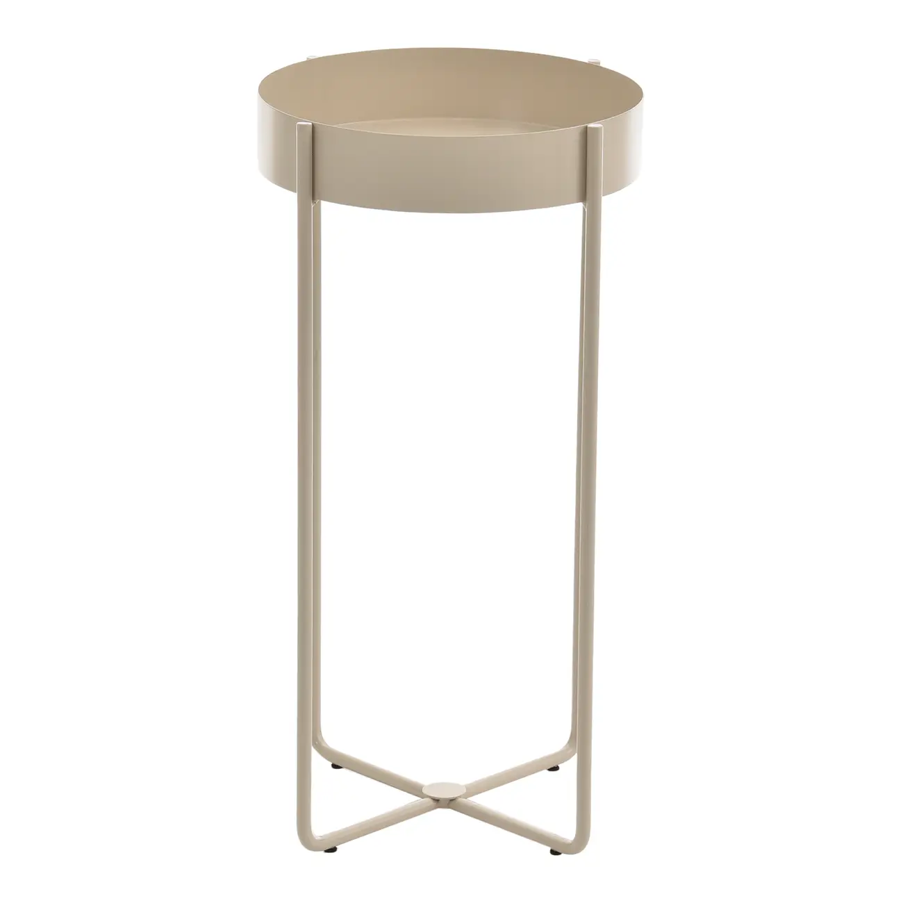 MESA LATERAL REDONDA 30 CM PIRIZ - AREIA - Foto 1