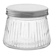 POTE 400 ML RIBBED - INCOLOR/PRATA - Foto 1