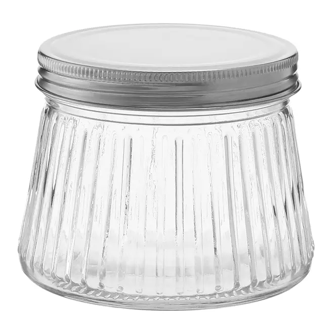 POTE 400 ML RIBBED - INCOLOR/PRATA - Foto 1