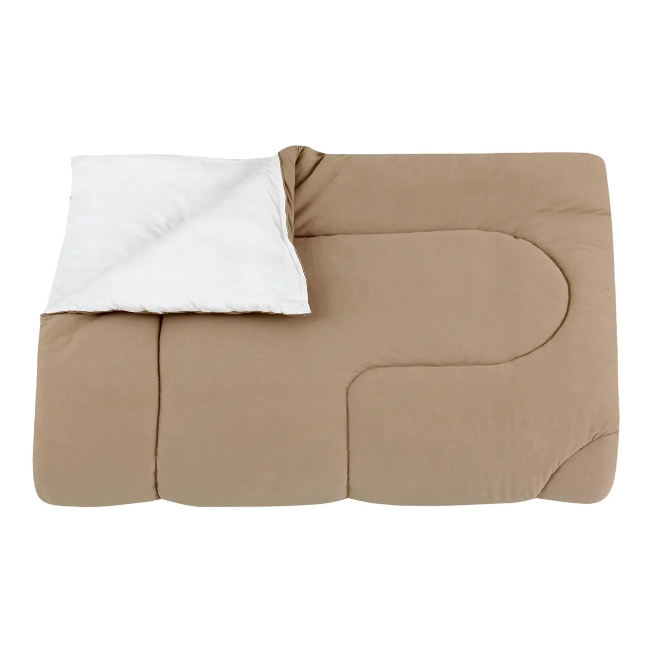 EDREDOM DUPLA-FACE CASAL/QUEEN 2,40 M X 2,50 M MISCELLAN - OFF WHITE/CAQUI - Foto 3