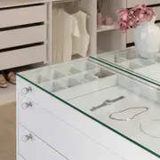 ESTRUTURA DE CÔMODA 5 GAVETAS 1,20 M X 45 CM NAMI - BRANCO - Foto 12
