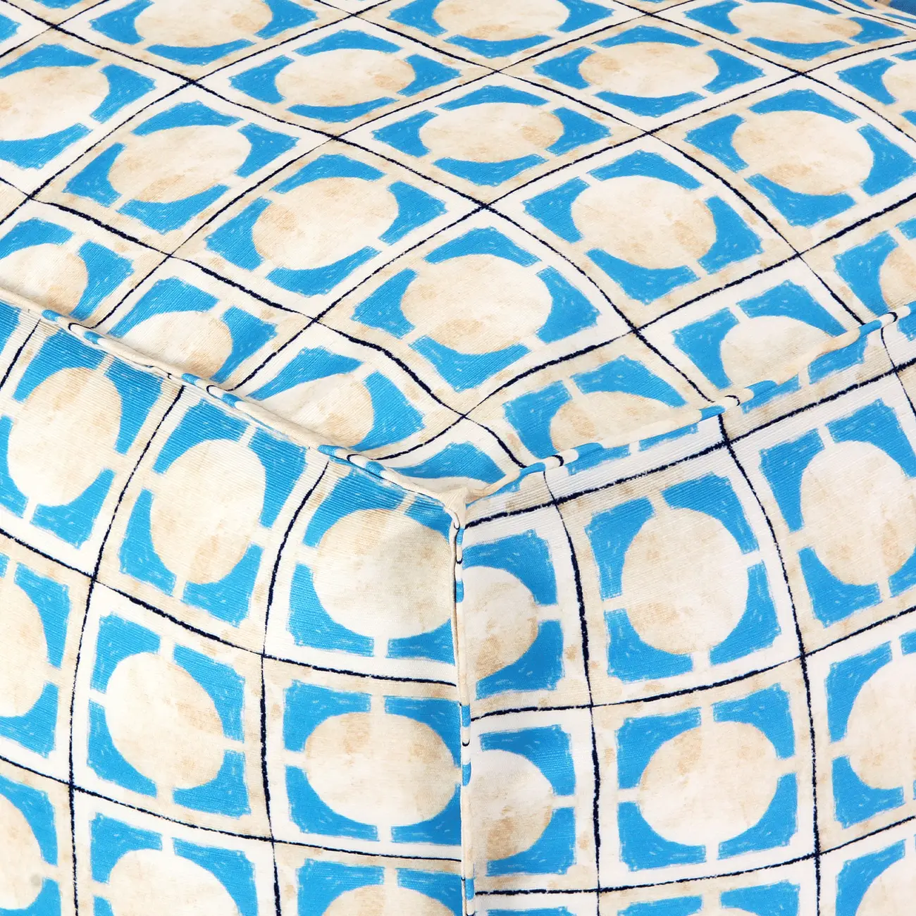 PUFF 90 CM X 45 SAUDADE TROPICAL AZULEJOS - AZUL HISTÓRICO/MULTICOR - Foto 4