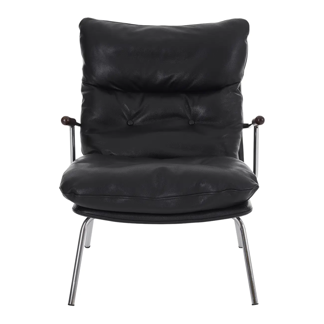 POLTRONA GOOGIE - CROMADO/PRETO - Foto 1