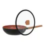 WOK INDUÇÃO 28 CM NORMA - TERRACOTA/PRETO - Foto 4