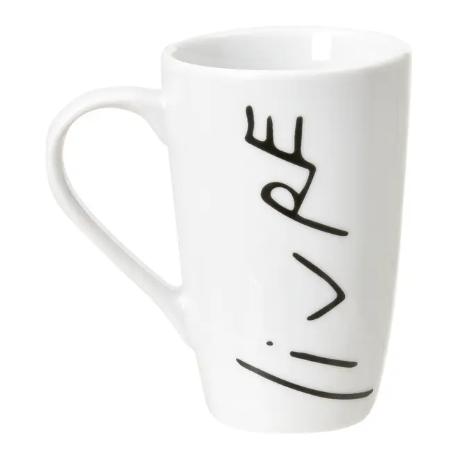 CANECA 400 ML LIVRO EM LOUÇAS AMOR - BRANCO/PRETO - Foto 3