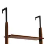 ESTANTE/ESCRIVANINHA PAREDE/TETO 86 CM X 2,41 M/2,80 M LIBRERIA - NOZES/PRETO - Foto 4
