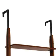 ESTANTE/ESCRIVANINHA PAREDE/TETO 86 CM X 2,41 M/2,80 M LIBRERIA - NOZES/PRETO - Foto 4