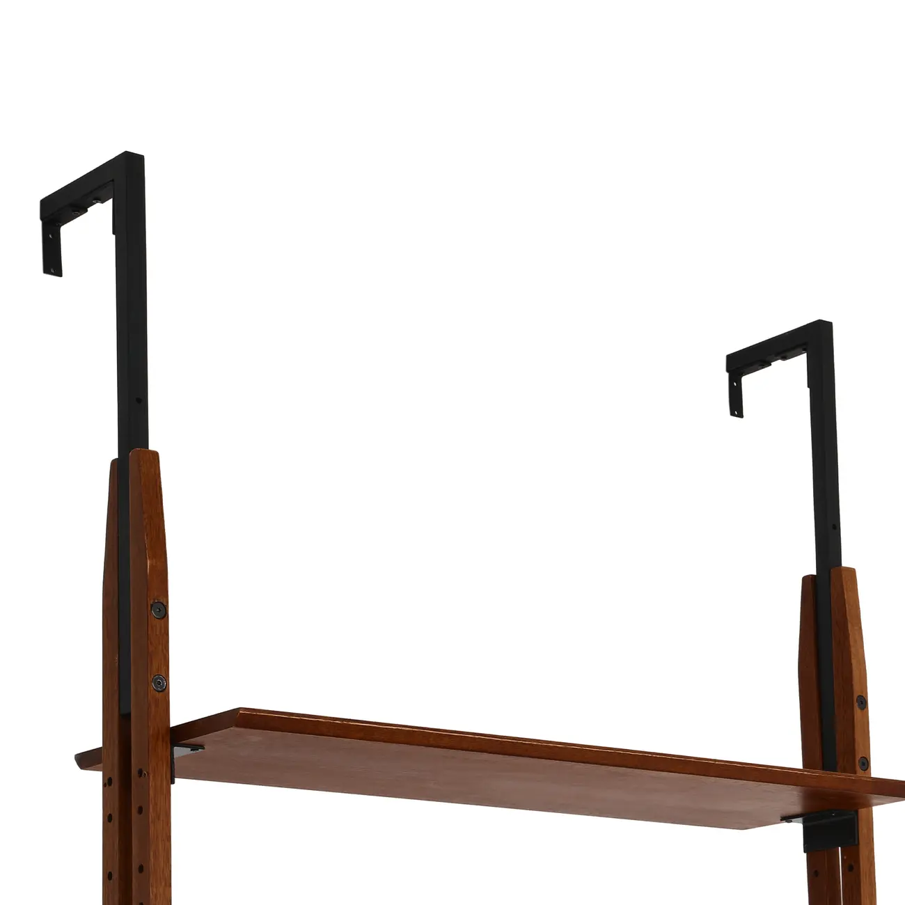 ESTANTE/ESCRIVANINHA PAREDE/TETO 86 CM X 2,41 M/2,80 M LIBRERIA - NOZES/PRETO - Foto 4