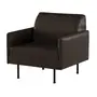 POLTRONA VISCOUNT - COURO PRETO ENVELHECIDO - Foto 1
