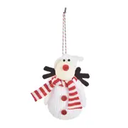 PINGENTE RENA TRICOTADA HOHO HOME - BRANCO/VERMELHO - Foto 1