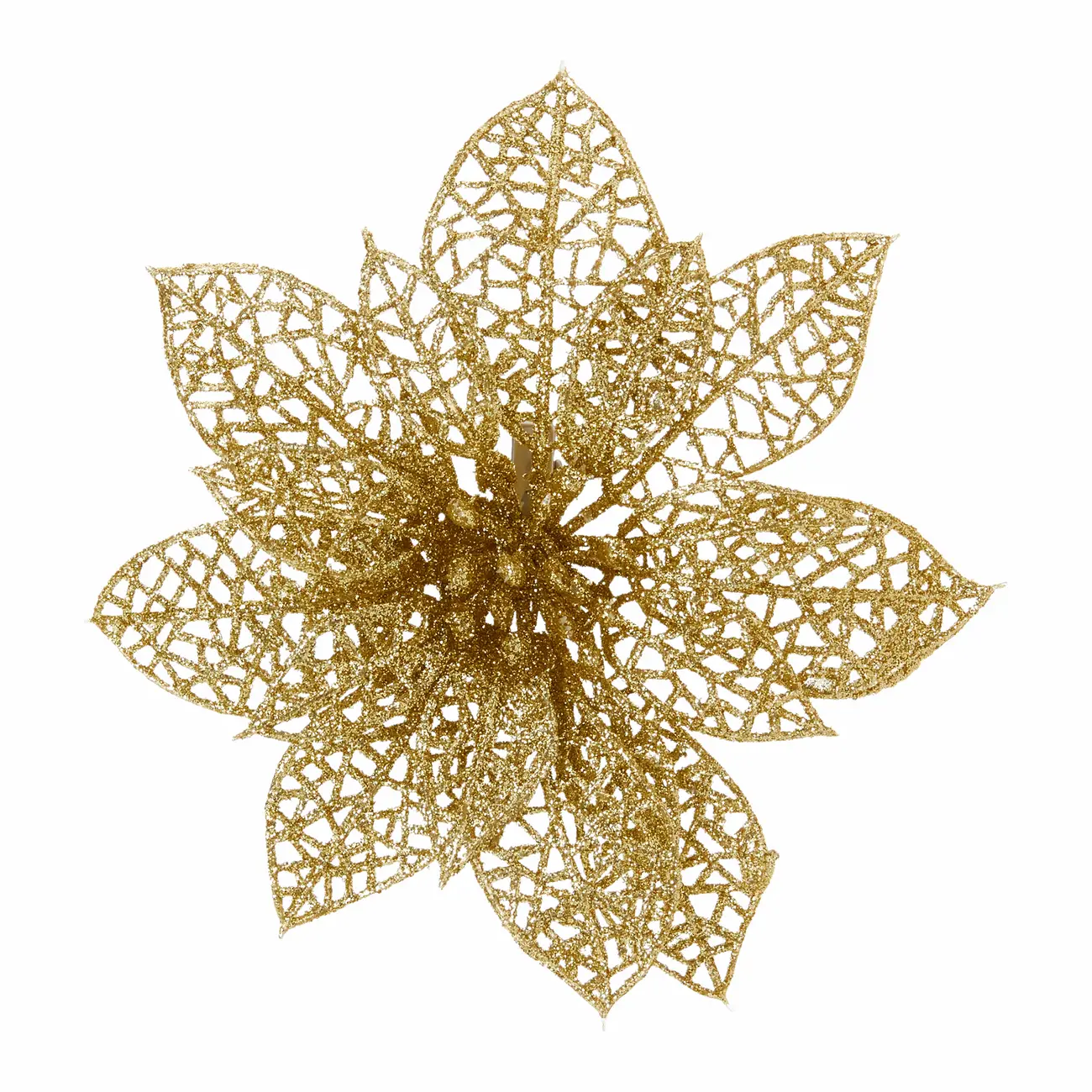 PRENDEDOR FLOR 14 CM FINE FESTIVITY C/2 - OURO - Foto 6