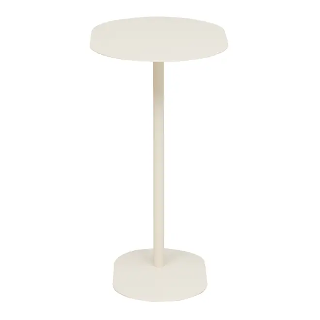 MESA LATERAL OVAL 50 CM X 35 CM THEKE - OFF WHITE - Foto 3