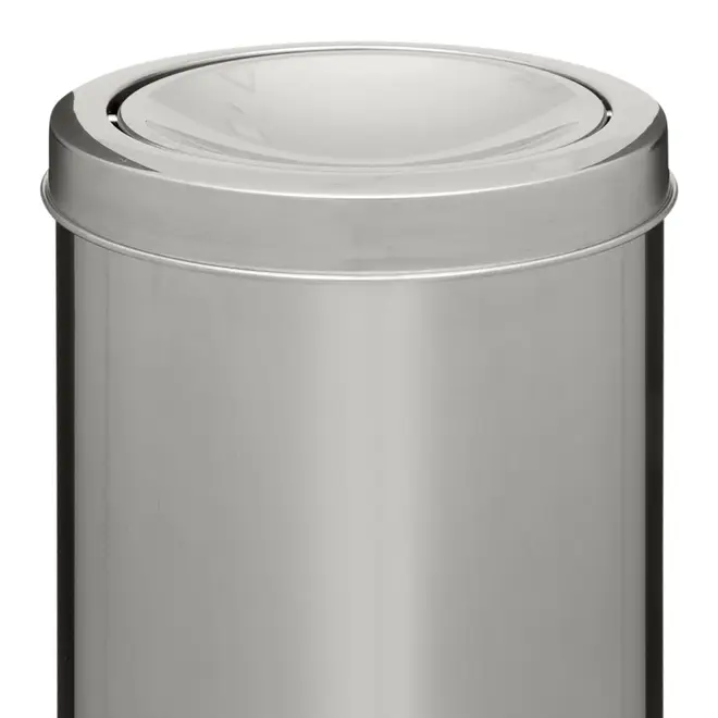 LIXEIRA 21 L BANDON - INOX/PRETO - Foto 2