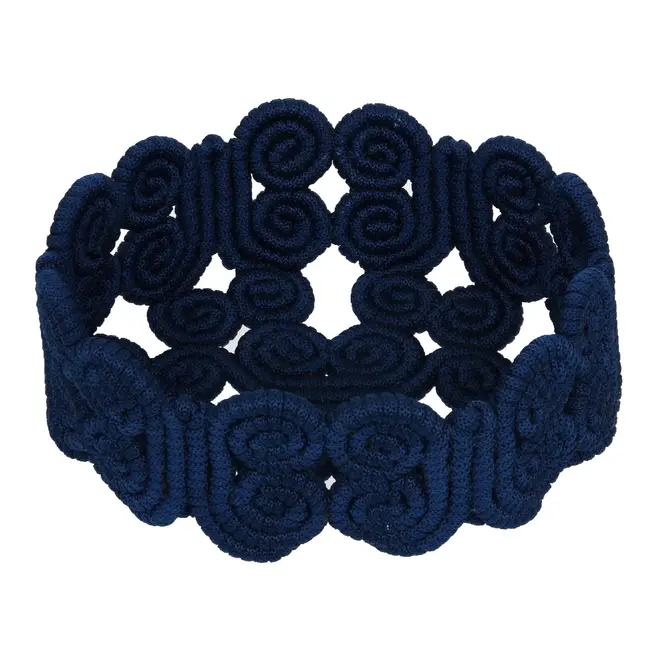 CESTO 27 CM X 22 CM X 11 CM ARABESCO - AZUL ESCURO - Foto 2