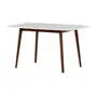 MESA DE JANTAR EXTENSÍVEL 1,36 M/1,76 M X 90 CM OREGON - NOZES/BRANCO - Foto 2