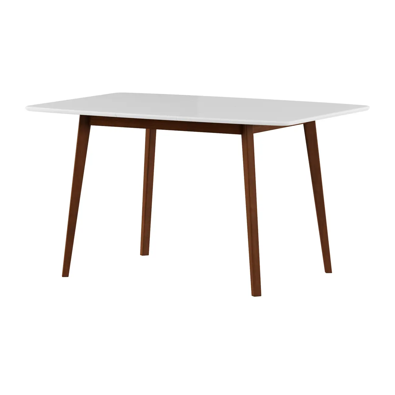 MESA DE JANTAR EXTENSÍVEL 1,36 M/1,76 M X 90 CM OREGON - NOZES/BRANCO - Foto 2