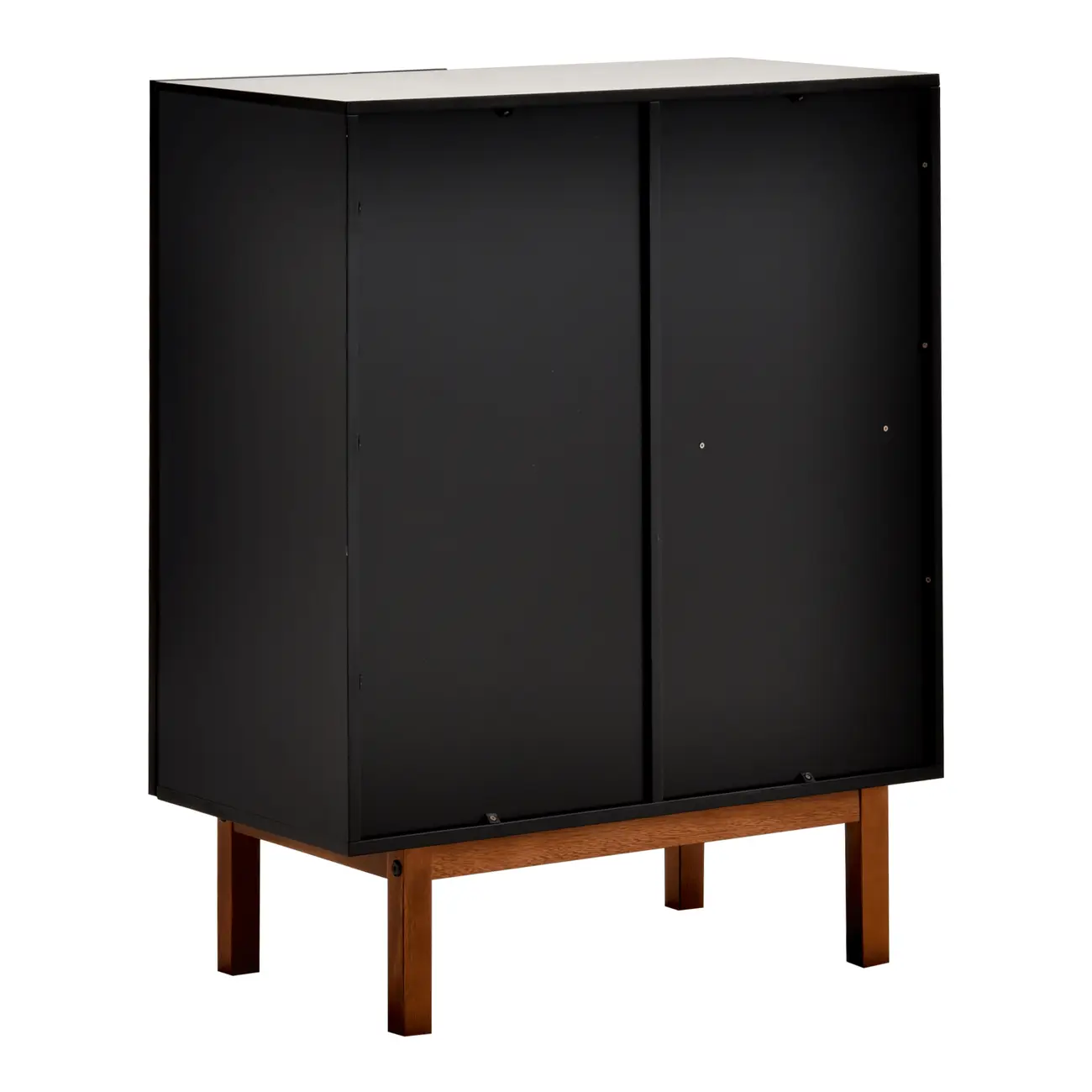 BUFFET 2 PORTAS 80 CM X 40 CM POINT - PRETO/NOZES - Foto 8