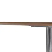 MESA LATERAL REDONDA 70 CM HERON - ALUMÍNIO/PAU FERRO - Foto 3
