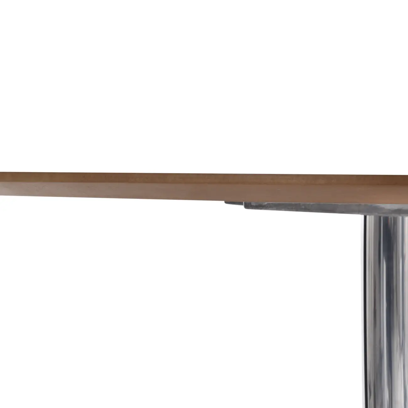 MESA LATERAL REDONDA 70 CM HERON - ALUMÍNIO/PAU FERRO - Foto 3