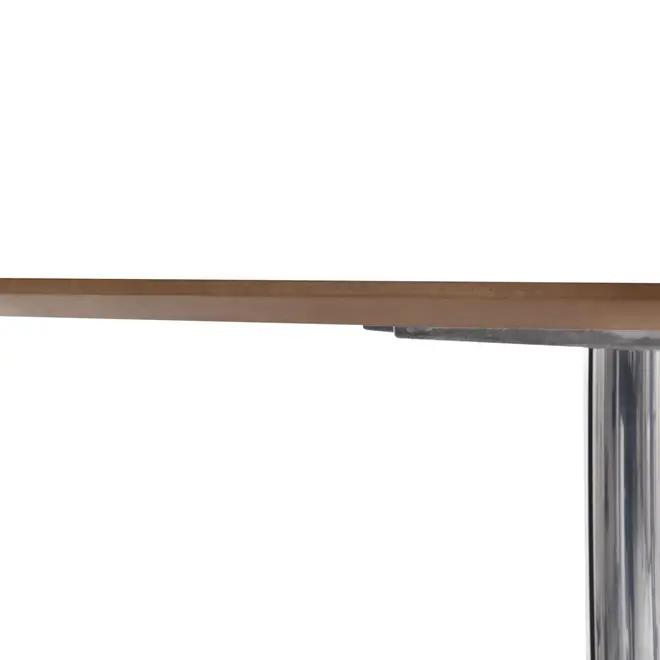 MESA LATERAL REDONDA 70 CM HERON - ALUMÍNIO/PAU FERRO - Foto 3