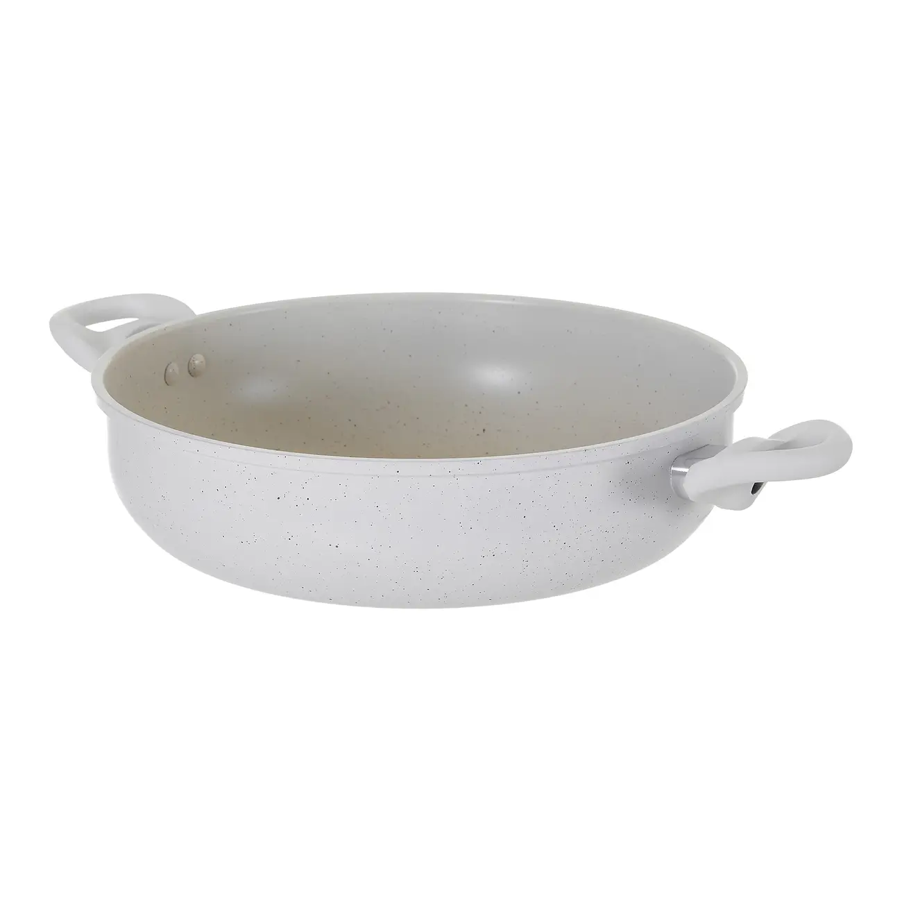 PANELA INDUÇÃO WOK COM TAMPA 28 CM CHEF - OFF WHITE/INCOLOR - Foto 7