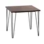 MESA DE JANTAR MESA 80 CM X 80 CM ZAHARA - PRETO/NOZES RÚSTICO - Foto 28