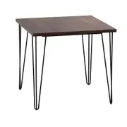 MESA DE JANTAR MESA 80 CM X 80 CM ZAHARA - PRETO/NOZES RÚSTICO - Foto 28