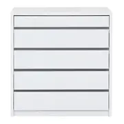 CÔMODA 5 GAVETAS 92 CM X 52 CM NIZE - BRANCO - Foto 1