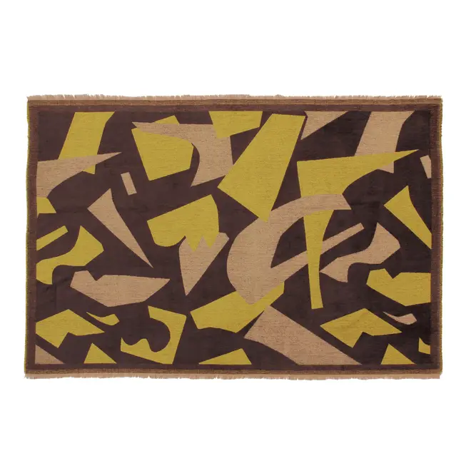 MANTA PARA SOFÁ 1 M X 1,45 M OFFCUTS - MARROM/AMARELO HANBAR - Foto 4