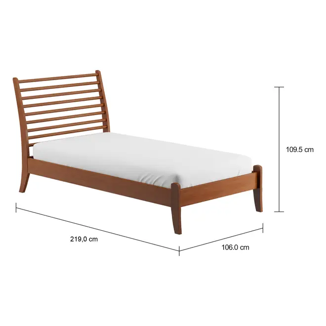 CAMA DE SOLTEIRO 98 CM MIRAGE HIGH - NOZES - Foto 8
