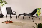 CHAISE LONGUE SUN - PRETO/PRETO - Foto 12