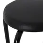BANQUINHO EMPILHÁVEL TUBULAR - PRETO/PRETO - Foto 4