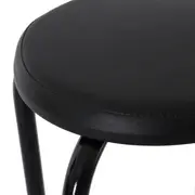 BANQUINHO EMPILHÁVEL TUBULAR - PRETO/PRETO - Foto 4
