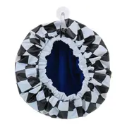TOUCA PARA BANHO COM VENTOSA CAVEIRA PIXEL - PRETO/BRANCO - Foto 3