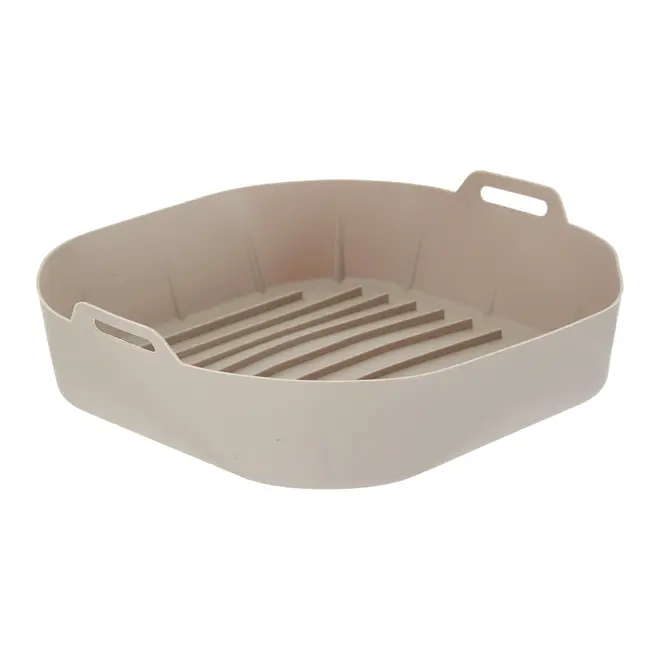 FÔRMA PARA FRITADEIRA 22 CM X 22 CM EASY FRY - BEGE - Foto 4