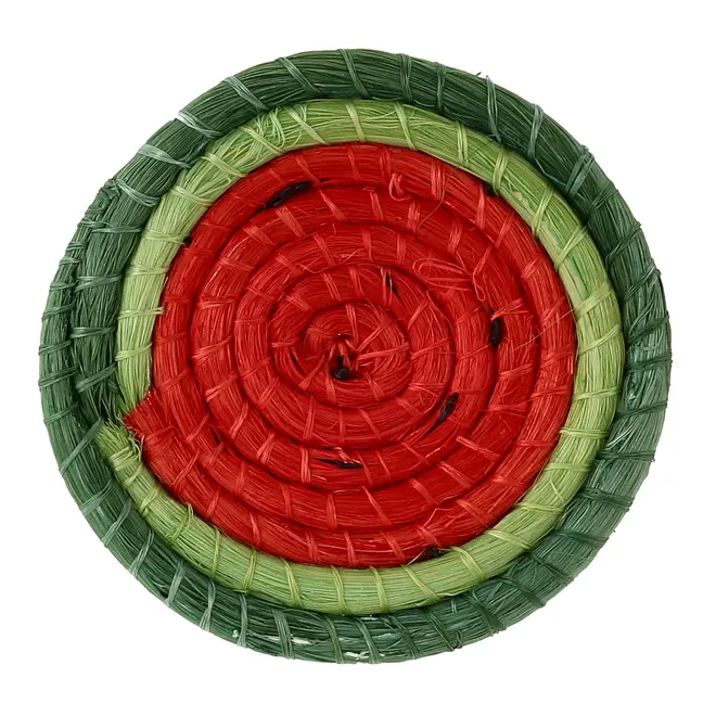 PORTA-COPOS CONJUNTO COM 4 PEÇAS SERTÃO MELANCIA - VERDE/VERMELHO - Foto 1
