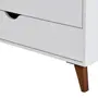 GUARDA-ROUPA 2 PORTAS/3 GAVETAS LIN - BRANCO/NOZES - Foto 15