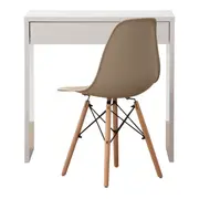 ESCRIVANINHA COM CADEIRA NET/WOOD - BRANCO/BEGE - Foto 1
