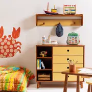 PRATELEIRA COM GANCHOS 23,5 CM X 90 CM X 20 CM SAUÍ - NOZES/ARGILA CRUA - Foto 6
