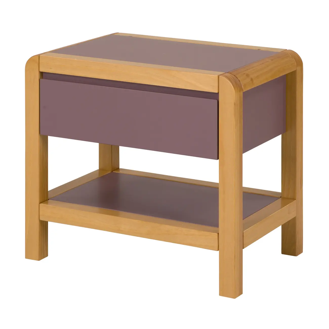 MESA DE CABECEIRA 1 GAVETA KANT - RUBY MOCHA/AMÊNDOA - Foto 3