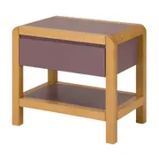 MESA DE CABECEIRA 1 GAVETA KANT - RUBY MOCHA/AMÊNDOA - Foto 3