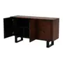 BUFFET 3 PORTAS 1,35 M X 40 CM NIARA - NOZES RÚSTICO/PRETO - Foto 7