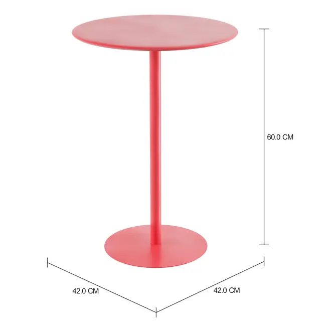 MESA LATERAL REDONDA 42 CM DART FIXY - FLAMINGO - Foto 3
