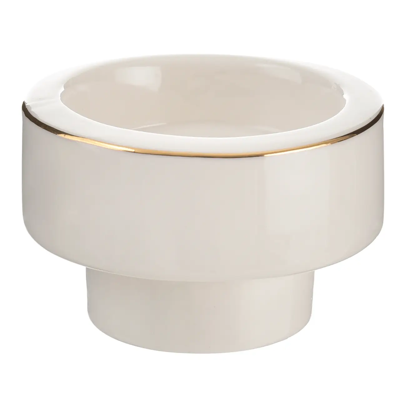 SUPORTE VELA RÉCHAUD NATAL ASTRAL - BRANCO/DOURADO - Foto 1