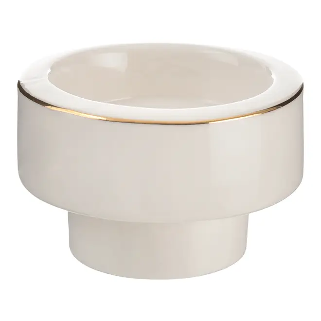 SUPORTE VELA RÉCHAUD NATAL ASTRAL - BRANCO/DOURADO - Foto 1
