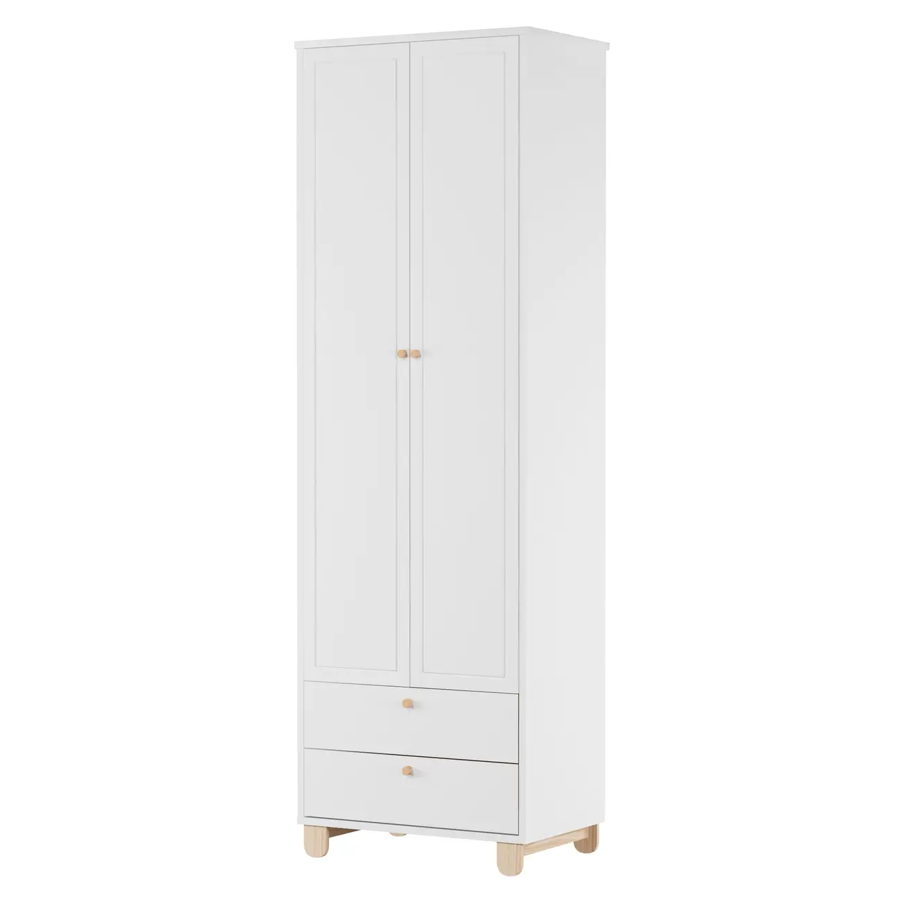 GUARDA-ROUPA INFANTIL 2 PORTAS/2 GAVETAS SWEET - BRANCO/PINUS NATURAL - Foto 5