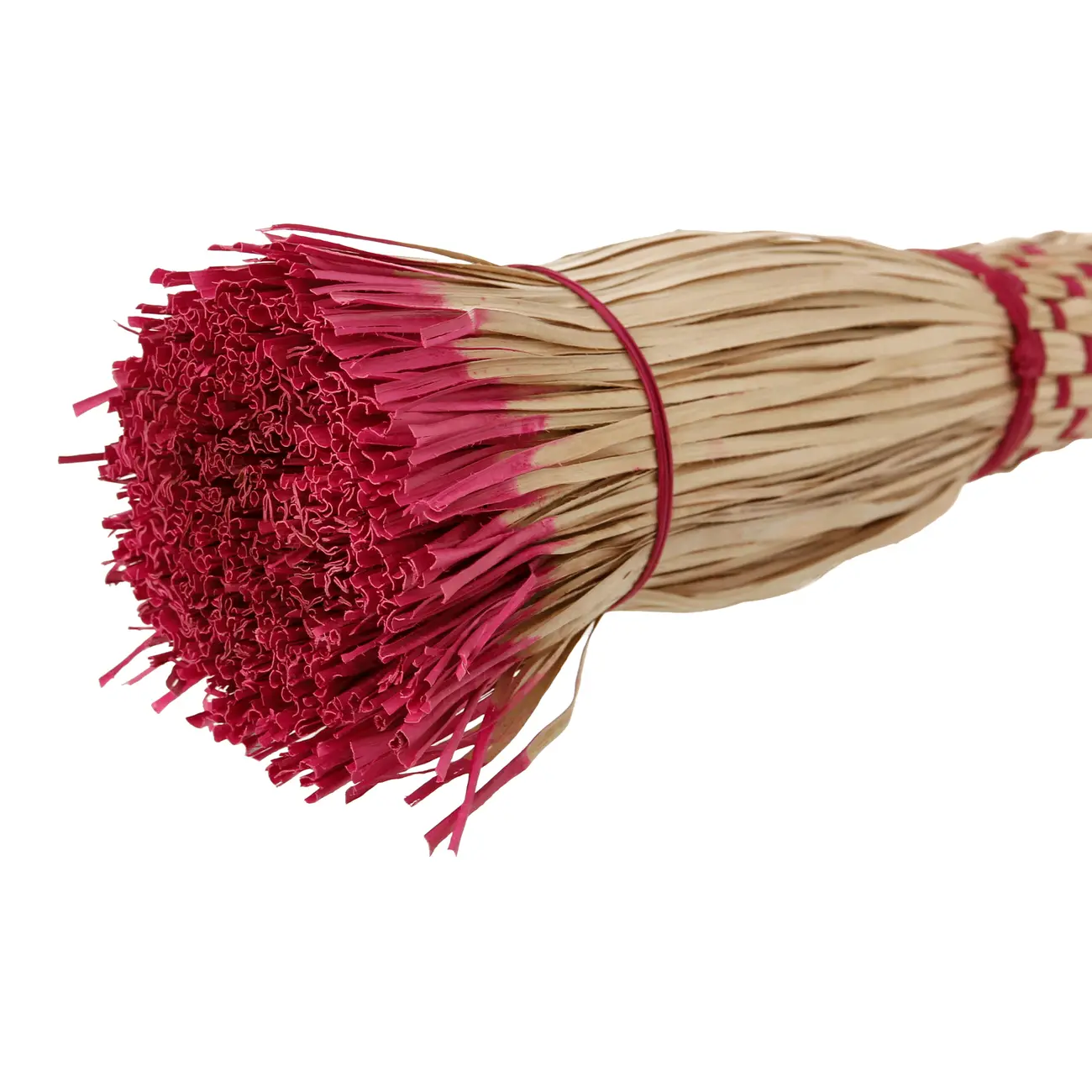 VASSOURA DECORATIVA ACARI - FIBRA CLARA/ROSA - Foto 6